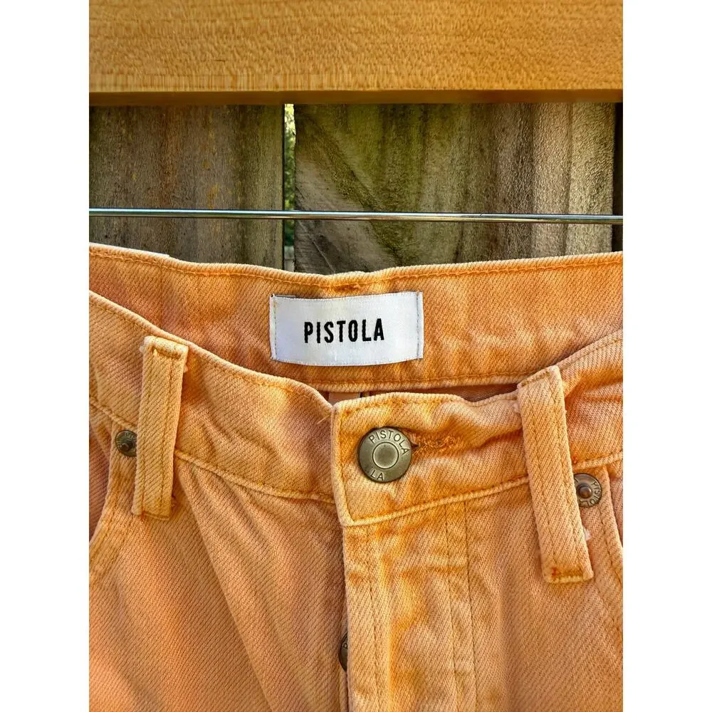 Pistola Reworked Peach Denim Cutoff Shorts